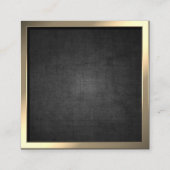 Sepia Gold Border | Hintergrund Quadratische Visitenkarte (Rückseite)
