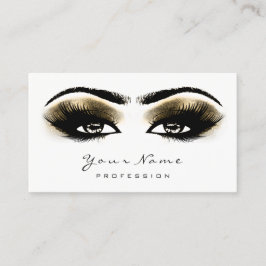 Sepia Gold Glitzer Makeup Artist Lashes Black Whit Terminkarte