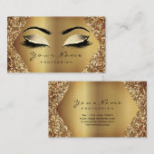 Sepia Gold Glitzer Makeup Lashes Glitzer Visitenkarte (Vorne/Hinten)