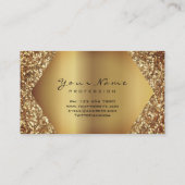 Sepia Gold Glitzer Makeup Lashes Glitzer Visitenkarte (Rückseite)