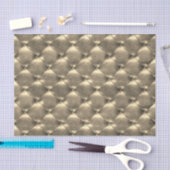 Sepia Gold Luxury Metallic Tufted Leather Seidenpapier (Handwerk)