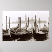 Sepia Gondolas Poster (Vorne)