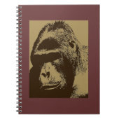 Sepia Gorilla Notizblock (Vorderseite)