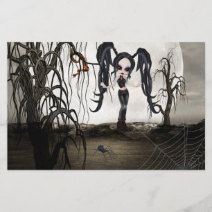 Sepia Goth Girl Briefpapier
