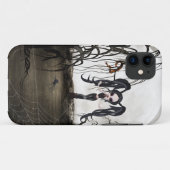 Sepia Goth Girl Case-Mate iPhone Hülle (Rückseite (Horizontal))