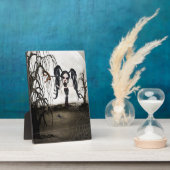 Sepia Goth Girl Fotoplatte (Seite)