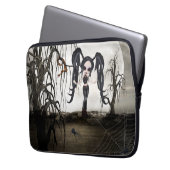 Sepia Goth Girl Laptopschutzhülle (Vorderseite Links)