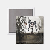 Sepia Goth Girl Magnet (Vorderseite/Rückseite)