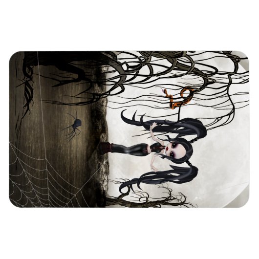Sepia Goth Girl Magnet (Horizontal)