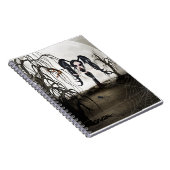 Sepia Goth Girl Notizblock (Rechte Seite)