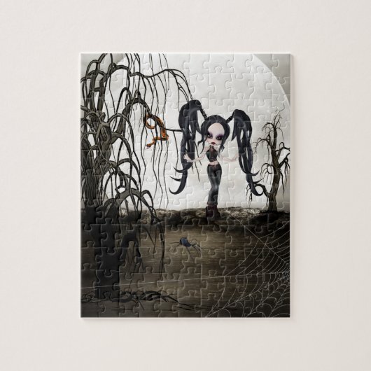 Sepia Goth Girl Puzzle (Vertikal)