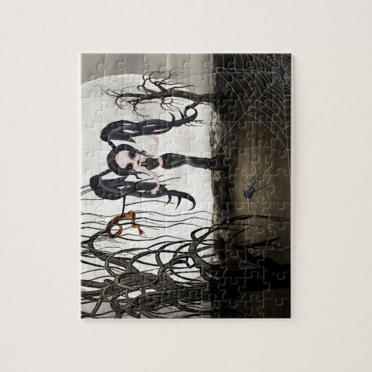 Sepia Goth Girl Puzzle (Vertikal)