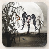 Sepia Goth Girl Untersetzer (Vorderseite)