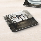 Sepia Goth Girl Untersetzer (Linke Seite)