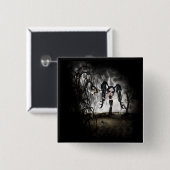 Sepia Goth Girl Vignette Button (Vorne & Hinten)