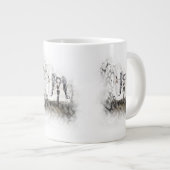 Sepia Goth Girl Vignette Jumbo-Tasse (Vorderseite Rechts)