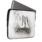 Sepia Goth Girl Vignette Laptopschutzhülle (Vorne Rechts)