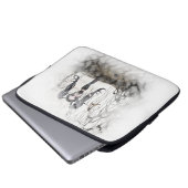 Sepia Goth Girl Vignette Laptopschutzhülle (Vorne Knopf)