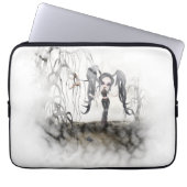 Sepia Goth Girl Vignette Laptopschutzhülle (Vorderseite)