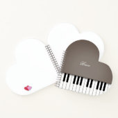 Sepia Grand Piano Music Keyboard Custom Notizblock (Innenseite)