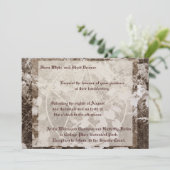 Sepia Grapevine Wedding/Handfasting Pentagramm Sui Einladung (Stehend Vorderseite)