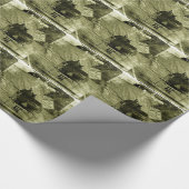 Sepia Grunge Buggy Geschenkpapier (Ecke)