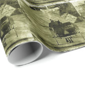 Sepia Grunge Buggy Geschenkpapier (Rolleneckpunkt)