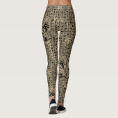 Sepia Hieroglyphics Leggings (Rückseite)