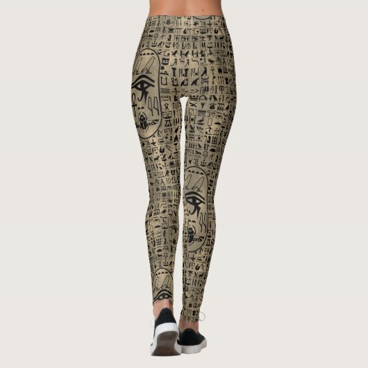 Sepia Hieroglyphics Leggings (Rückseite)
