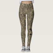 Sepia Hieroglyphics Leggings (Vorderseite)