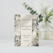 Sepia Highland Arch Save The Date Postkarte (Stehend Vorderseite)