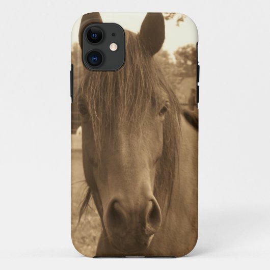 Sepia Horse Case-Mate iPhone Hülle (Rückseite)