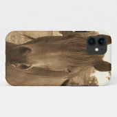 Sepia Horse Case-Mate iPhone Hülle (Rückseite (Horizontal))