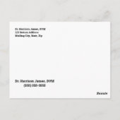 Sepia Horse with Oak Equine Veterinary Postcard Postkarte (Rückseite)