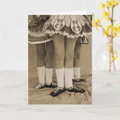 Sepia-Iren-Tanz-Karte Karte (Gelbe Blume)