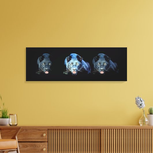 Sepia Jaguar Wrapped Canvas Leinwanddruck (Insitu (Wohnzimmer))