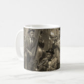 Sepia Jazz Soul Vibe Kaffeetasse (Vorderseite Links)