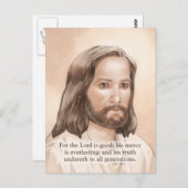 Sepia Jesus Art Bible Zitat - Psalm 100:5 Postkarte (Vorne/Hinten)