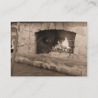 Sepia-Kamin-Foto-Geschäfts-Karten Visitenkarte