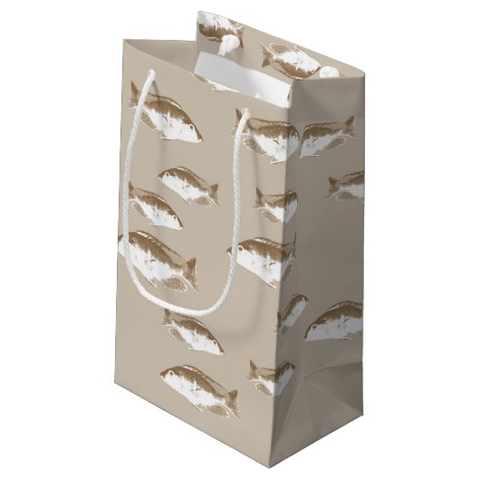 Sepia Kleine Geschenktüte (Rückseite Schrägansicht)