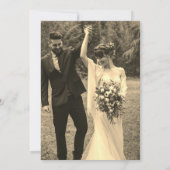 SEPIA KRAFT TYPOGRAPHIE Empfang Nur Foto Einladung (Rückseite)