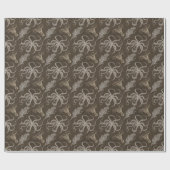 Sepia-Kraken-Papier Geschenkpapier (Flach)