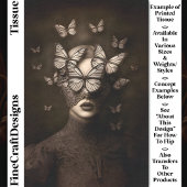 Sepia Lace & Butterfells Blindfold CR7 Decoupage Seidenpapier