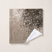 Sepia Lady Glitzer #1 #shiny Badhandtuch Set (Waschlappen)