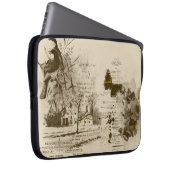 Sepia Landschaftlich Collage Laptop Sleeve (Vorne Rechts)