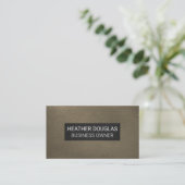 Sepia Leather Background Visitenkarte (Stehend Vorderseite)