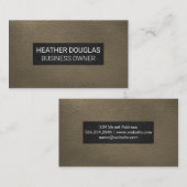 Sepia Leather Background Visitenkarte (Vorne/Hinten)