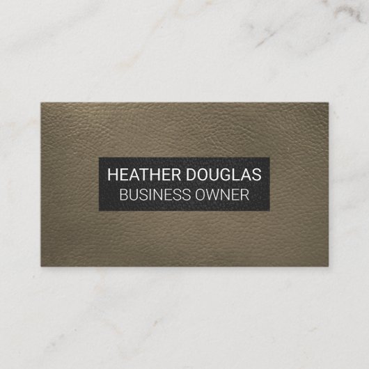 Sepia Leather Background Visitenkarte (Vorderseite)
