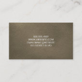Sepia Leather | Emboss Lettern Visitenkarte (Rückseite)