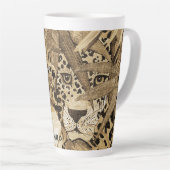 Sepia Leopard Milchtasse (Rechte Ecke)